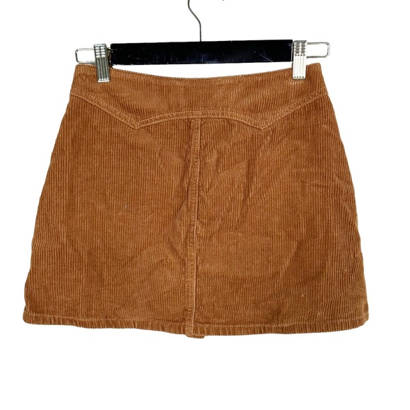 NWT Kendall & Kylie Brown Corduroy Mini Skirt - Picture 3 of 7